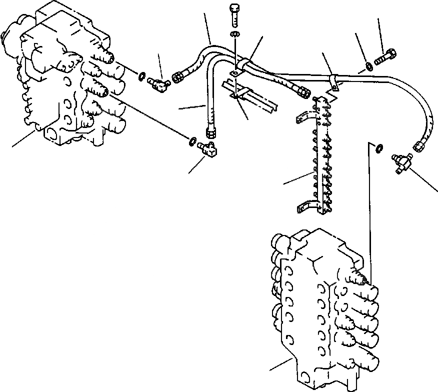 Схема запчастей Komatsu PC650-5 & PC650LC-5 - P.P.C. ТРУБЫ ГИДРАВЛИКА