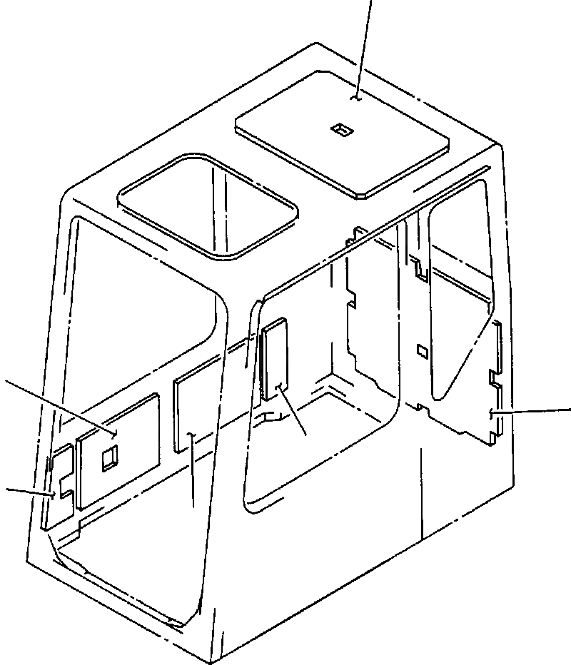 Схема запчастей Komatsu PC650-5 & PC650LC-5 - КАБИНА INSULATION ЩИТКИS КАБИНА ОПЕРАТОРА И СИСТЕМА УПРАВЛЕНИЯ