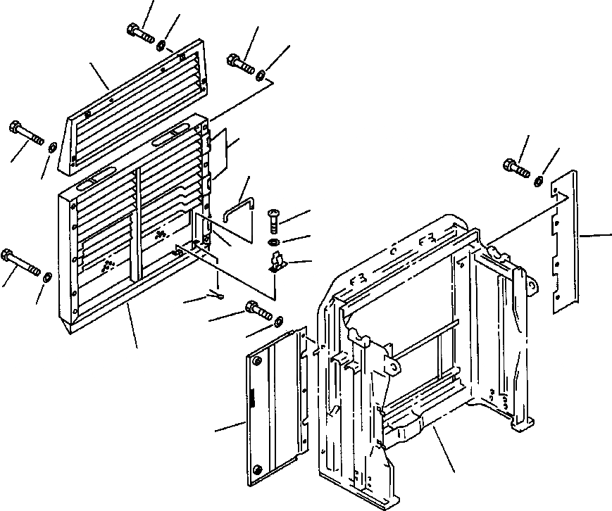 Схема запчастей Komatsu PC650-5 & PC650LC-5 - ПРАВ. COVER ЧАСТИ КОРПУСА