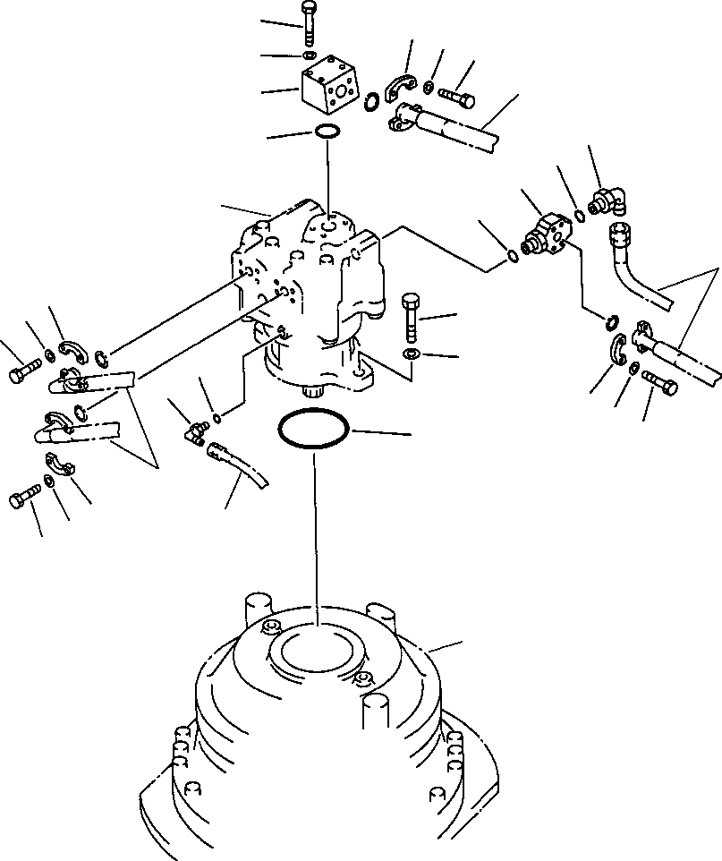 Схема запчастей Komatsu PC650-5 & PC650LC-5 - МОТОР ПОВОРОТА СОЕДИНЕНИЕ ГИДРАВЛ ФИТТИНГS ПОВОРОТН. КРУГ И КОМПОНЕНТЫ