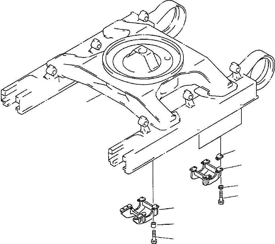 Схема запчастей Komatsu PC650-5 & PC650LC-5 - ЗАЩИТА ОПОРНЫХ КАТКОВ КОНЕЧНАЯ ЗАЩИТА КАТКОВ ХОДОВАЯ (ГУСЕНИЦЫ ТИП MACHINE)