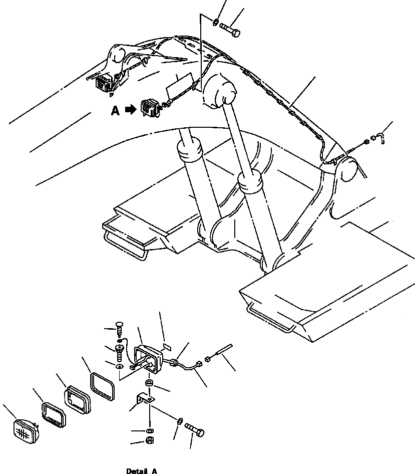 Схема запчастей Komatsu PC650-5 & PC650LC-5 - СТРЕЛА ЛАМПА РАБОЧ. ОСВЕЩЕНИЯ РАБОЧЕЕ ОБОРУДОВАНИЕ