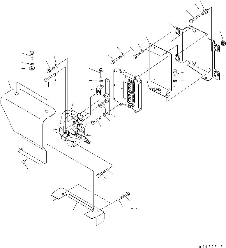 Схема запчастей Komatsu PC70-8 - ЭЛЕКТР. (КОРПУС И COVER) ЭЛЕКТРИКА