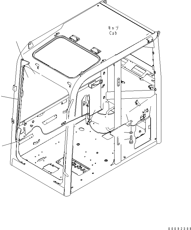 Схема запчастей Komatsu PC70-8 - КАБИНА (ОМЫВАТЕЛЬ СТЕКЛА) КАБИНА ОПЕРАТОРА И СИСТЕМА УПРАВЛЕНИЯ