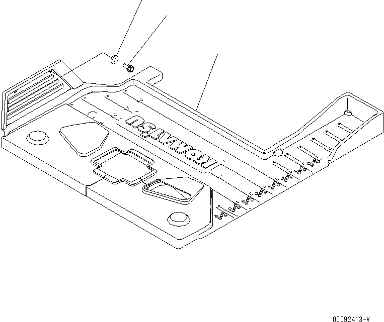 Схема запчастей Komatsu PC70-8 - ПОКРЫТИЕ ПОЛА(PROVISION ДЛЯ -ДОПОЛН. АКТУАТОР ТРУБЫ) КАБИНА ОПЕРАТОРА И СИСТЕМА УПРАВЛЕНИЯ