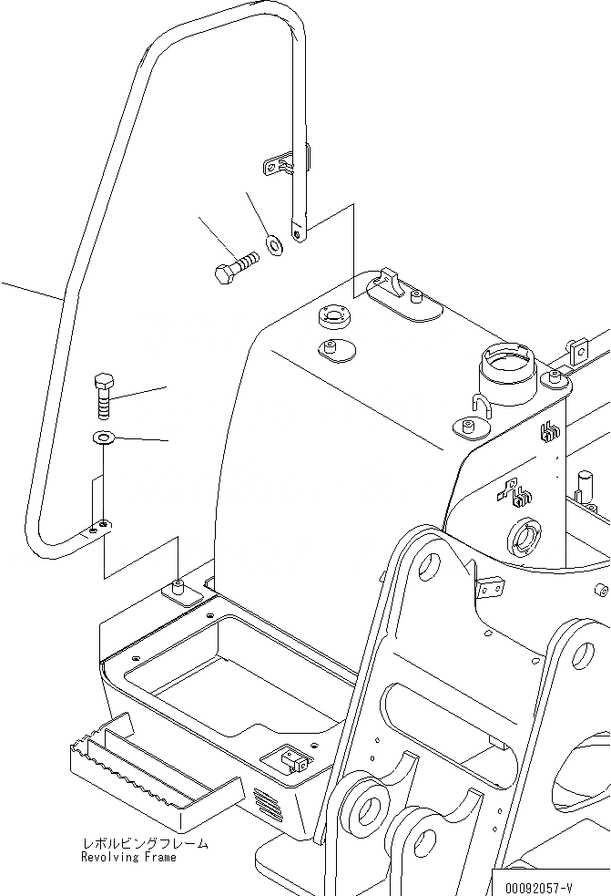 Схема запчастей Komatsu PC70-8 - HANDRAIL ЧАСТИ КОРПУСА