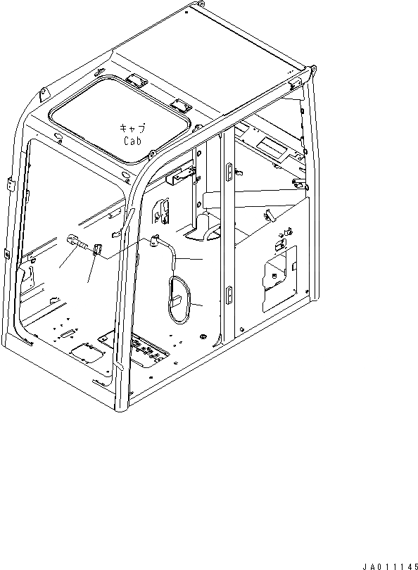 Схема запчастей Komatsu PC70-8 - ЗЕРКАЛА ЗАДН. ВИДАЛЕВ. ЧАСТИ КОРПУСА