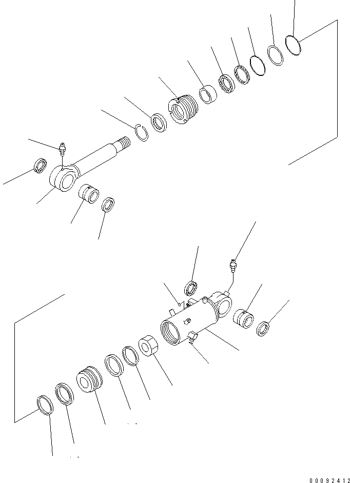 Схема запчастей Komatsu PC70-8 - ЦИЛИНДР ОТВАЛА (ВНУТР. ЧАСТИ) ОСНОВН. КОМПОНЕНТЫ И РЕМКОМПЛЕКТЫ