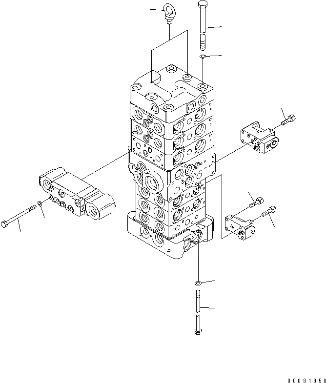 Схема запчастей Komatsu PC70-8 - ОСНОВН. КЛАПАН (-КЛАПАН) (/) (БЕЗ ОТВАЛ) ОСНОВН. КОМПОНЕНТЫ И РЕМКОМПЛЕКТЫ