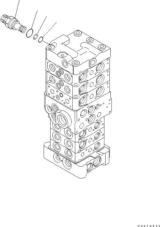 Схема запчастей Komatsu PC70-8 - ОСНОВН. КЛАПАН (-КЛАПАН) (/) (БЕЗ ОТВАЛ) ОСНОВН. КОМПОНЕНТЫ И РЕМКОМПЛЕКТЫ