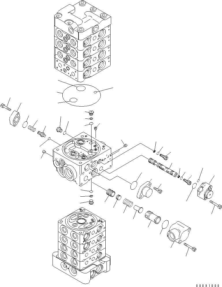 Схема запчастей Komatsu PC70-8 - ОСНОВН. КЛАПАН (8-КЛАПАН) (/) (НАВЕСН. ОБОРУД И С ОТВАЛ) ОСНОВН. КОМПОНЕНТЫ И РЕМКОМПЛЕКТЫ