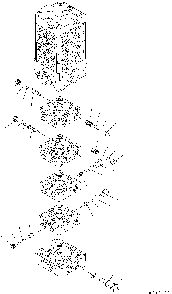Схема запчастей Komatsu PC70-8 - ОСНОВН. КЛАПАН (8-КЛАПАН) (9/) (НАВЕСН. ОБОРУД И С ОТВАЛ) ОСНОВН. КОМПОНЕНТЫ И РЕМКОМПЛЕКТЫ