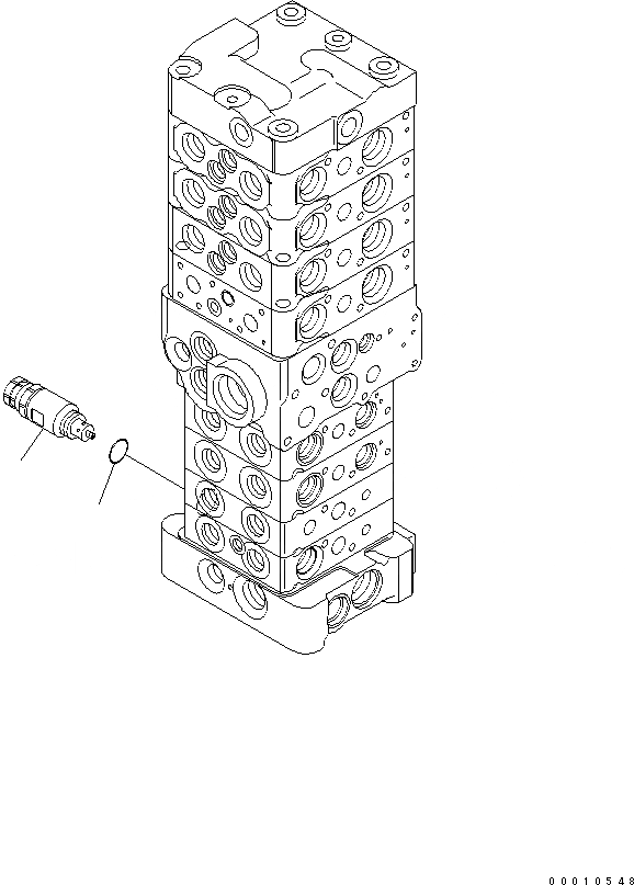 Схема запчастей Komatsu PC70-8 - ОСНОВН. КЛАПАН (8-КЛАПАН) (/) (НАВЕСН. ОБОРУД И С ОТВАЛ) ОСНОВН. КОМПОНЕНТЫ И РЕМКОМПЛЕКТЫ