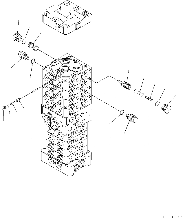 Схема запчастей Komatsu PC70-8 - ОСНОВН. КЛАПАН (8-КЛАПАН) (/) (НАВЕСН. ОБОРУД И С ОТВАЛ) ОСНОВН. КОМПОНЕНТЫ И РЕМКОМПЛЕКТЫ