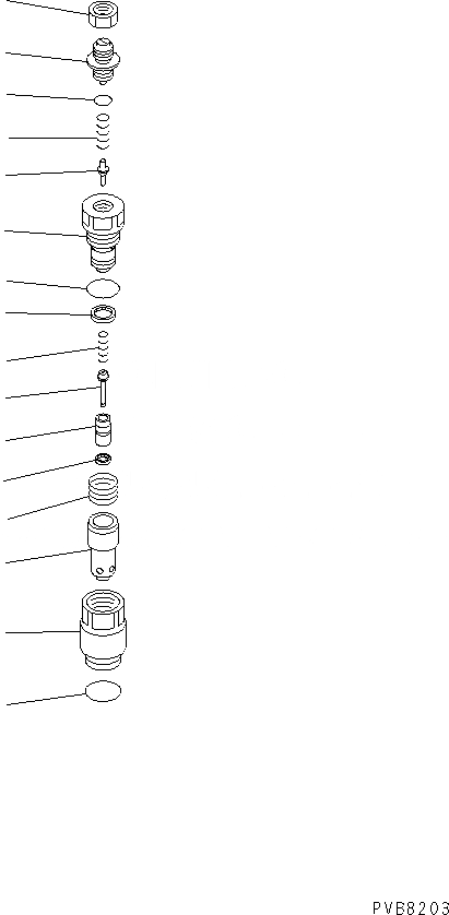 Схема запчастей Komatsu PC70-8 - КЛАПАН БЕЗОПАСНОСТИ (ДЛЯ НАВЕСН. ОБОРУД.) ОСНОВН. КОМПОНЕНТЫ И РЕМКОМПЛЕКТЫ