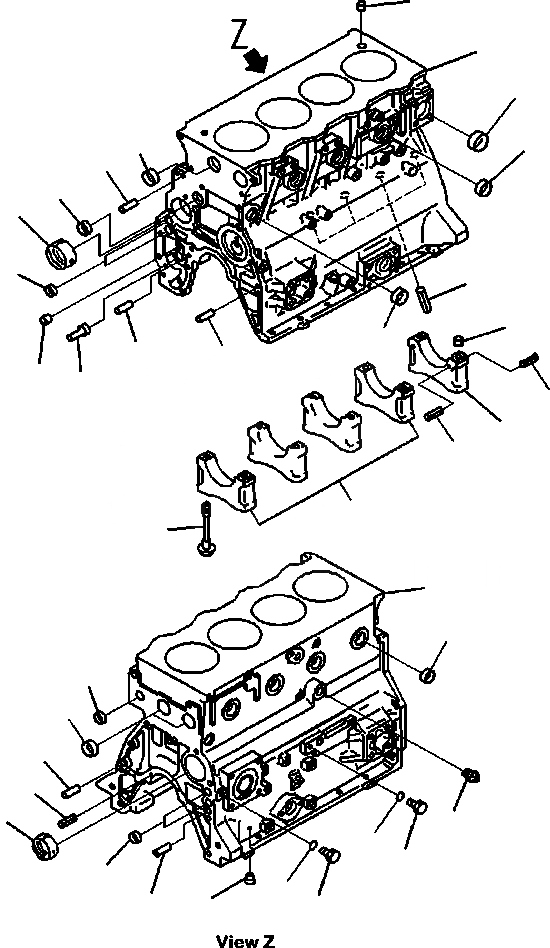 Схема запчастей Komatsu PC88MR-8 - ABB-9 БЛОК ЦИЛИНДРОВ ASSEMBLY ДВИГАТЕЛЬ