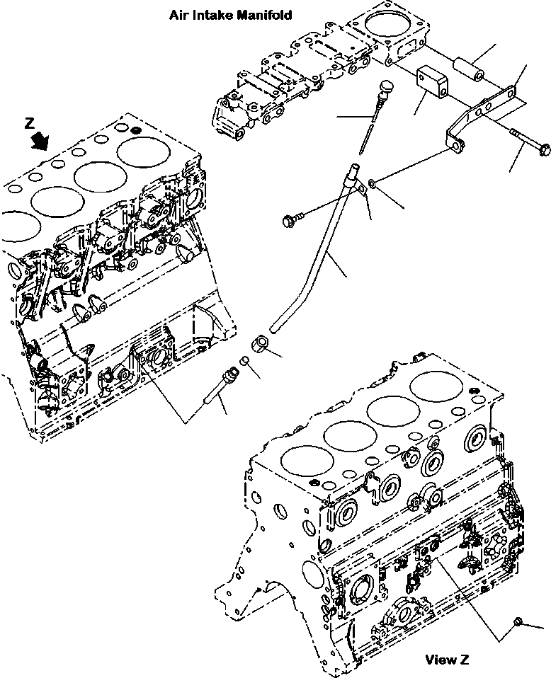 Схема запчастей Komatsu PC88MR-8 - ALG-8 ДВИГАТЕЛЬ МАСЛ. ЩУП ДВИГАТЕЛЬ