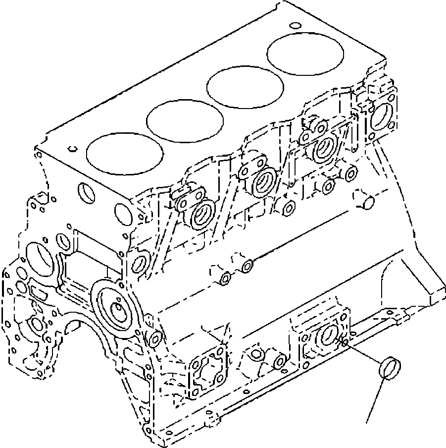 Схема запчастей Komatsu PC88MR-8 - AOB- БЛОК ЦИЛИНДРОВ ЗАГЛУШКА ДВИГАТЕЛЬ