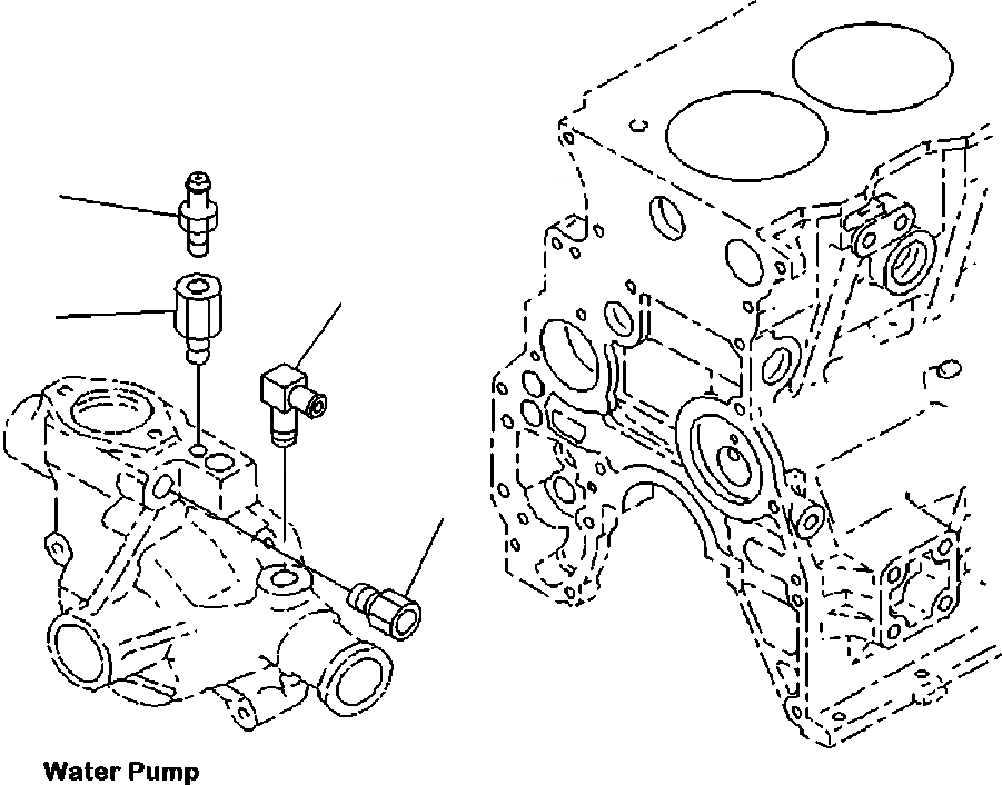 Схема запчастей Komatsu PC88MR-8 - A-7 ВОДЯНАЯ ПОМПА АДАПТЕР ДВИГАТЕЛЬ