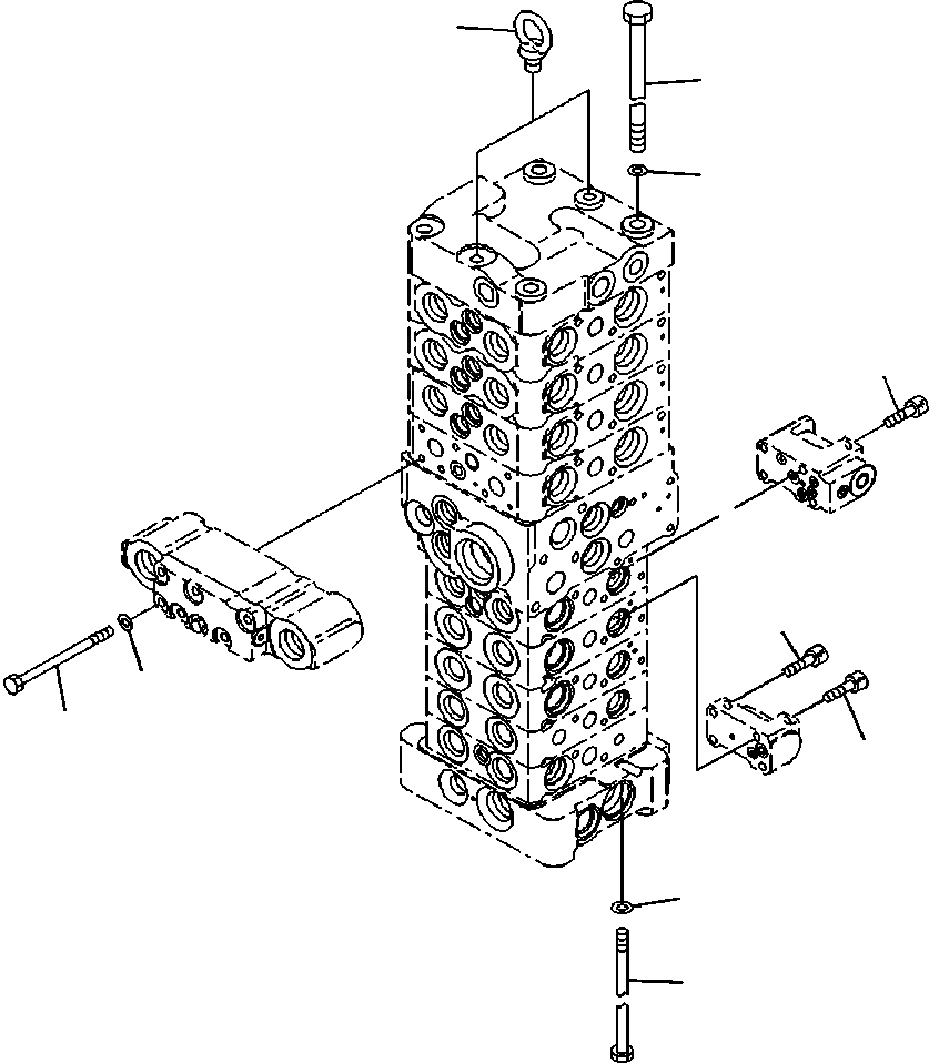 Схема запчастей Komatsu PC88MR-8 - H- ОСНОВН. УПРАВЛЯЮЩ. КЛАПАН С ДОПОЛН. АКТУАТОР AND/OR СЕРВИСНЫЙ КЛАПАН (/) ГИДРАВЛИКА