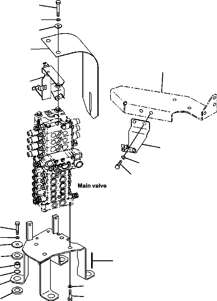 Схема запчастей Komatsu PC88MR-8 - H-7 ОСНОВН. КРЕПЛЕНИЕ КОНТРОЛЬНОГО КЛАПАНА С СЕРВИСНЫЙ КЛАПАН ГИДРАВЛИКА