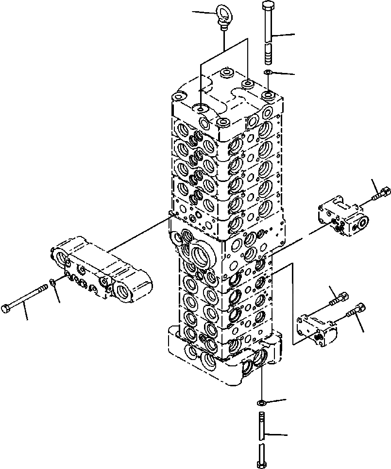 Схема запчастей Komatsu PC88MR-8 - H- ОСНОВН. УПРАВЛЯЮЩ. КЛАПАН С ДОПОЛН. АКТУАТОРS (/7) ГИДРАВЛИКА