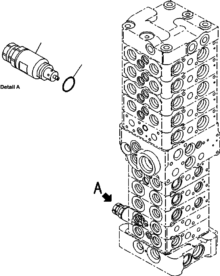 Схема запчастей Komatsu PC88MR-8 - H-7 ОСНОВН. УПРАВЛЯЮЩ. КЛАПАН С ДОПОЛН. АКТУАТОРS (7/7) ГИДРАВЛИКА