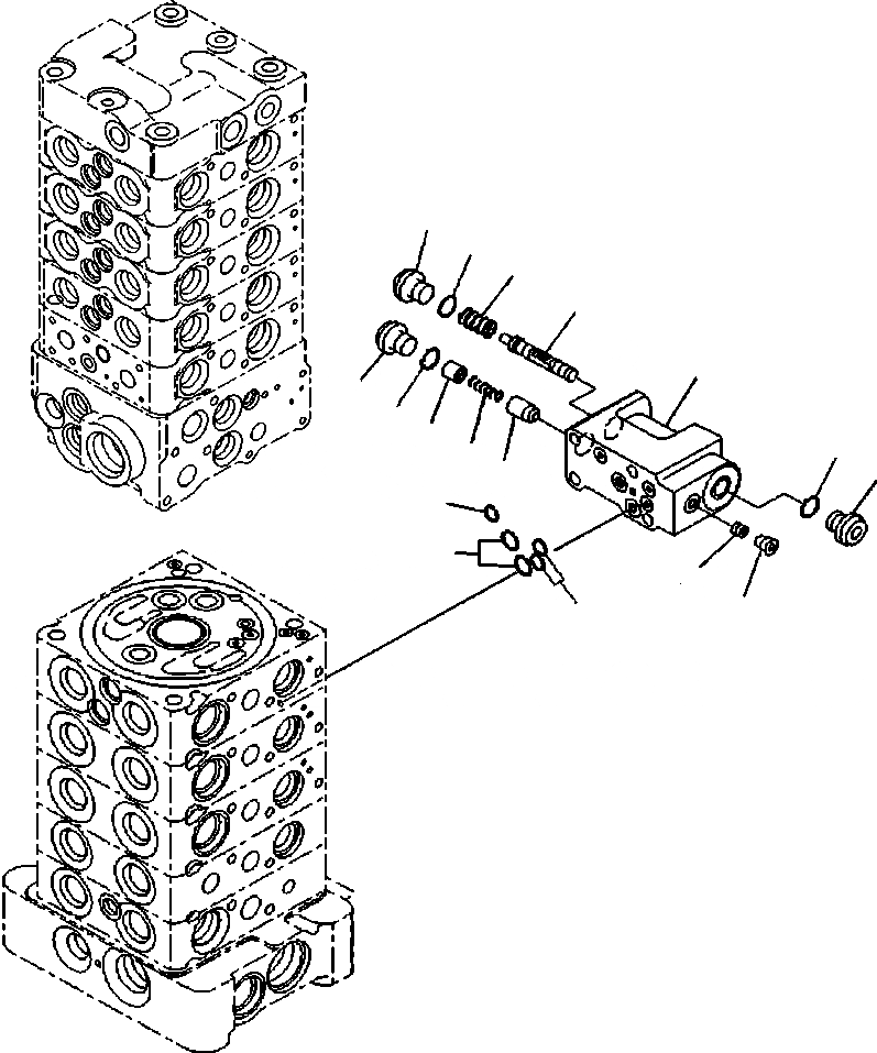 Схема запчастей Komatsu PC88MR-8 - H- ОСНОВН. УПРАВЛЯЮЩ. КЛАПАН С ДОПОЛН. АКТУАТОРS (/7) ГИДРАВЛИКА