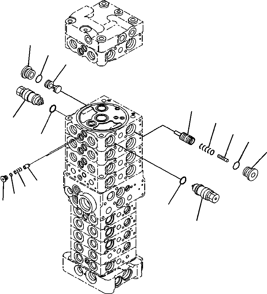 Схема запчастей Komatsu PC88MR-8 - H- ОСНОВН. УПРАВЛЯЮЩ. КЛАПАН С ДОПОЛН. АКТУАТОРS (/7) ГИДРАВЛИКА