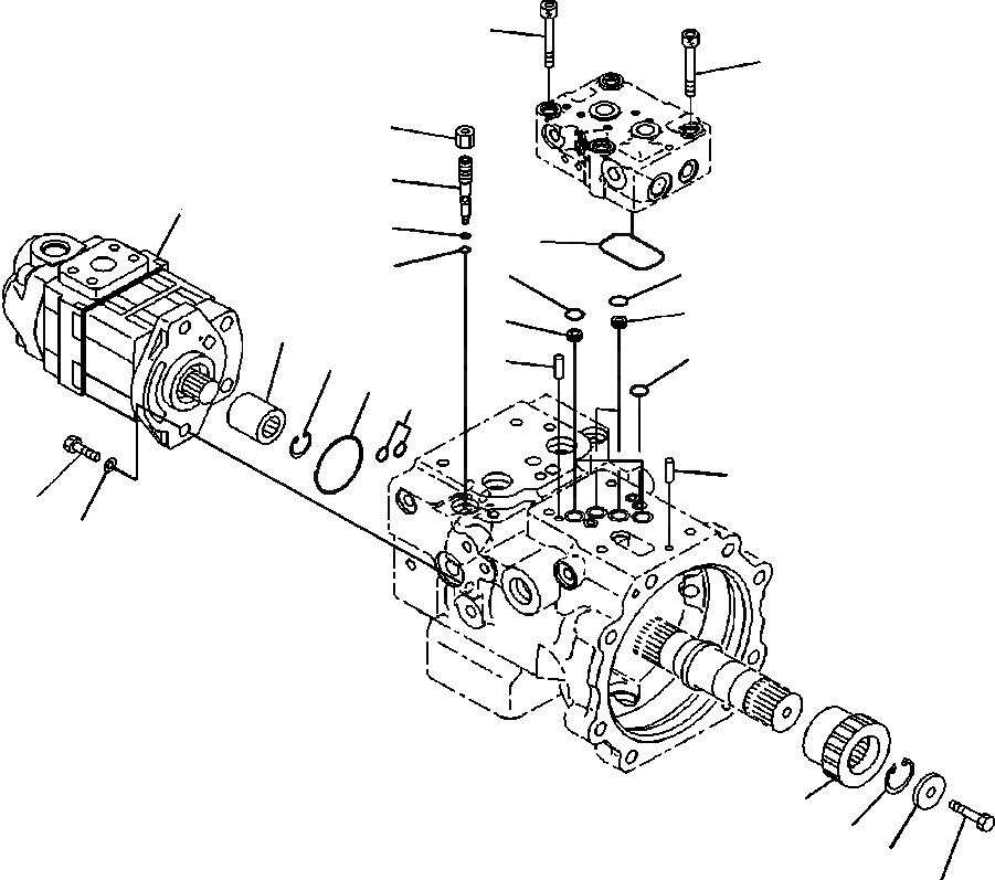 Схема запчастей Komatsu PC88MR-8 - H- ОСНОВН. ПОРШЕНЬ НАСОС ВНУТР. ЧАСТИ (/) ГИДРАВЛИКА