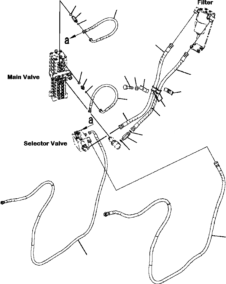 Схема запчастей Komatsu PC88MR-8 - H7- ГИДРОЛИНИЯ ОСНОВН. УПРАВЛЯЮЩ. КЛАПАН - ФИЛЬТР. И КЛАПАН СЕЛЕКТОРА ГИДРАВЛИКА