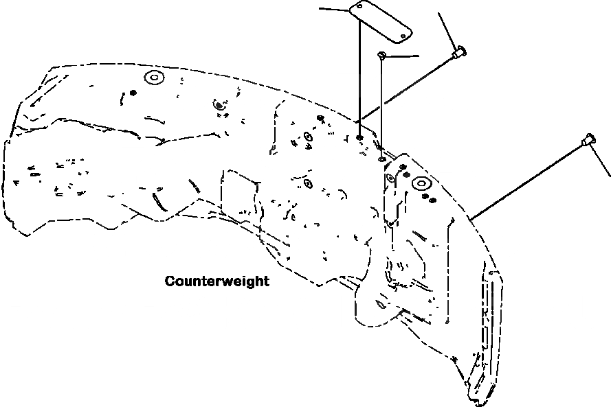 Схема запчастей Komatsu PC88MR-8 - M9-7 ПРОТИВОВЕС COVER ЧАСТИ КОРПУСА