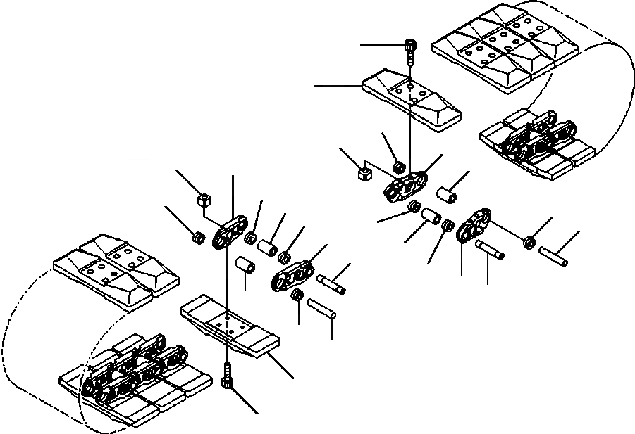 Схема запчастей Komatsu PC88MR-8 - R- ГУСЕНИЦЫ ASSEMBLY РЕЗИН., MM ШИР. ХОДОВАЯ