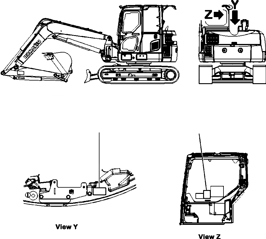 Схема запчастей Komatsu PC88MR-8 - U- ГРУЗОПОДЪЕМНОСТЬ CHART MACHINE С ДОПОЛН. ПРОТИВОВЕС МАРКИРОВКА