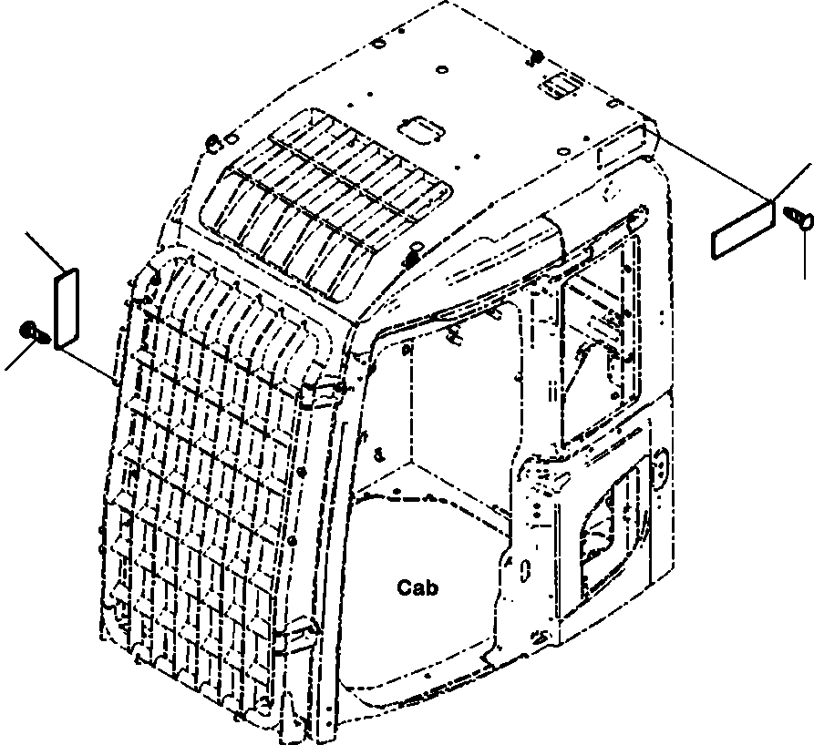 Схема запчастей Komatsu PC88MR-8 - U- ПРЕДУПРЕЖДАЮЩ. МАРКИРОВКА ВЕРХН. AND ФРОНТАЛЬНАЯ ЗАЩИТАS МАРКИРОВКА