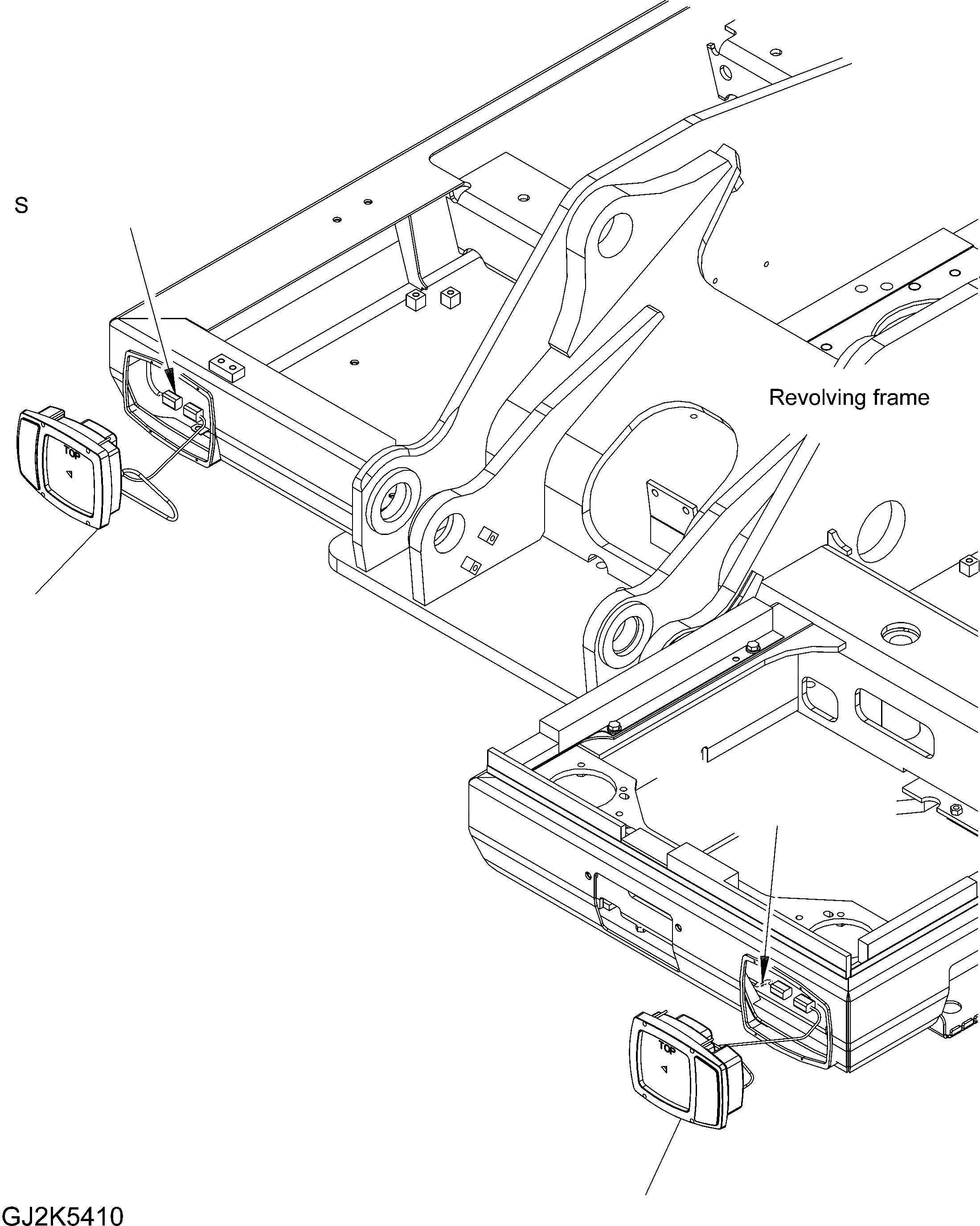 Схема запчастей Komatsu PW148-8 - HEADLIGHTS (EXCEPT UK) E ЭЛЕКТРИКА