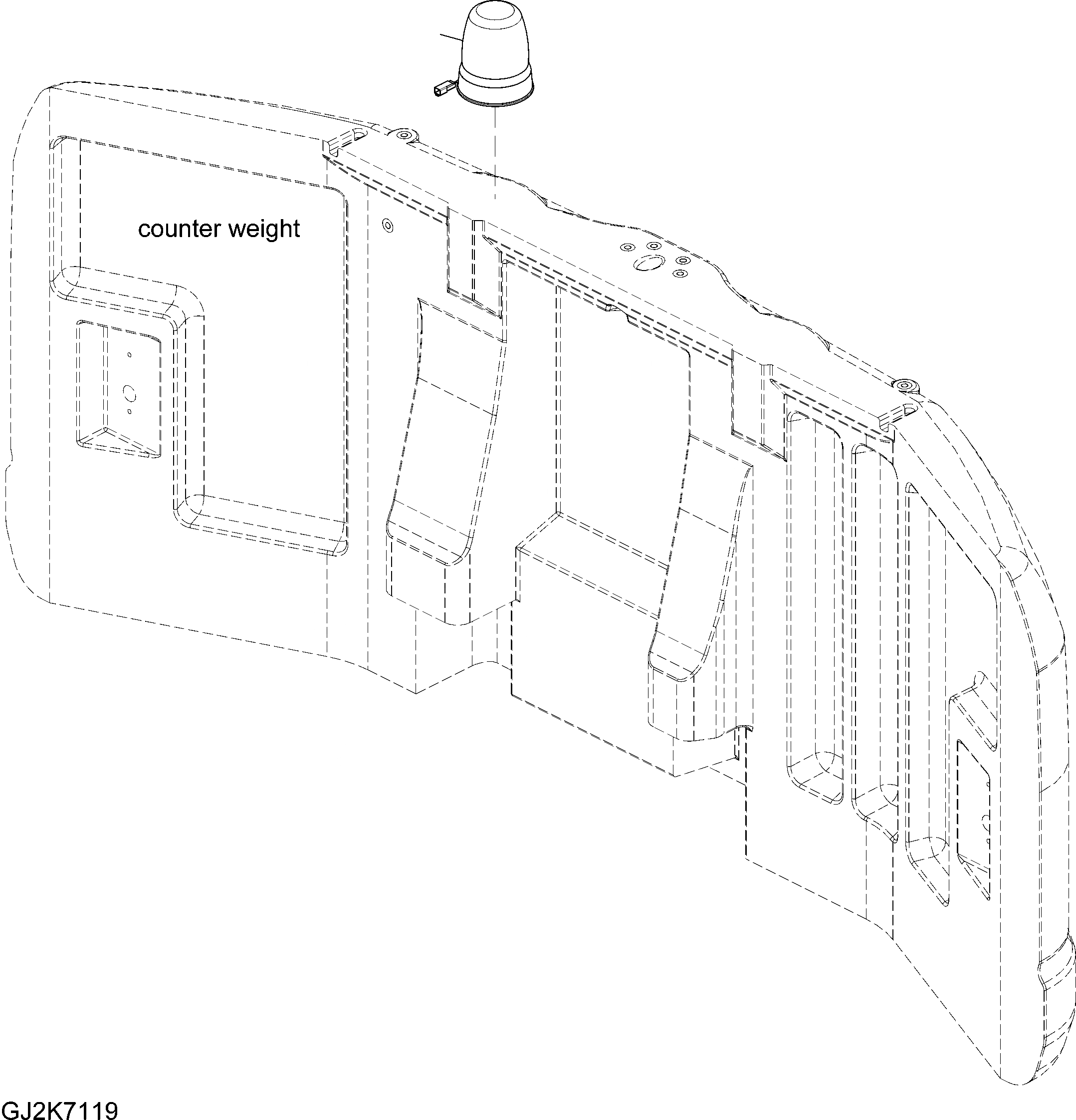 Схема запчастей Komatsu PW148-8 - ПРОТИВОВЕС МИГАЛКА E ЭЛЕКТРИКА