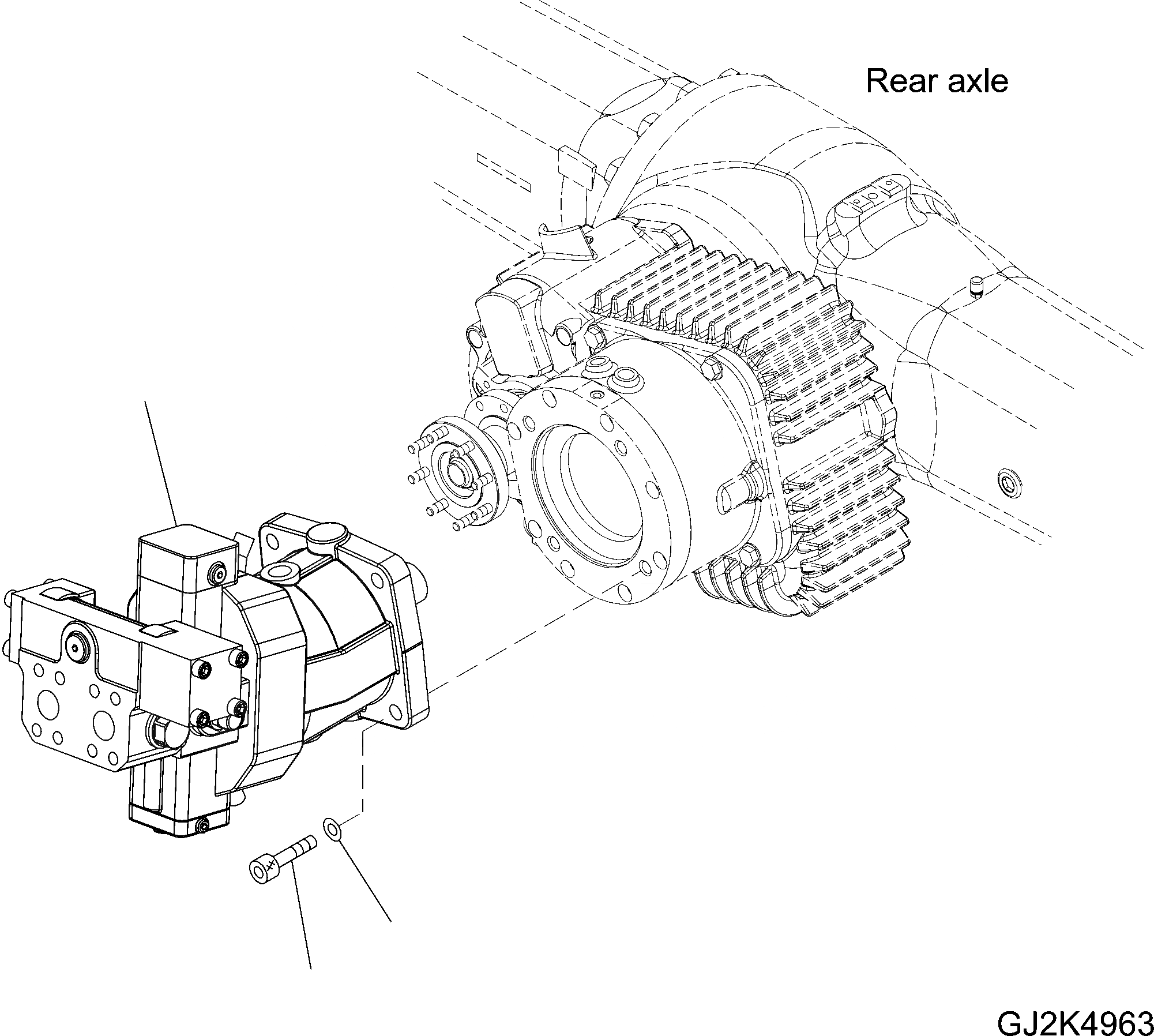 Схема запчастей Komatsu PW148-8 - МОТОР ХОДА  НИЖНЯЯ ГИДРОЛИНИЯ И ЛИНИЯ ХОДА