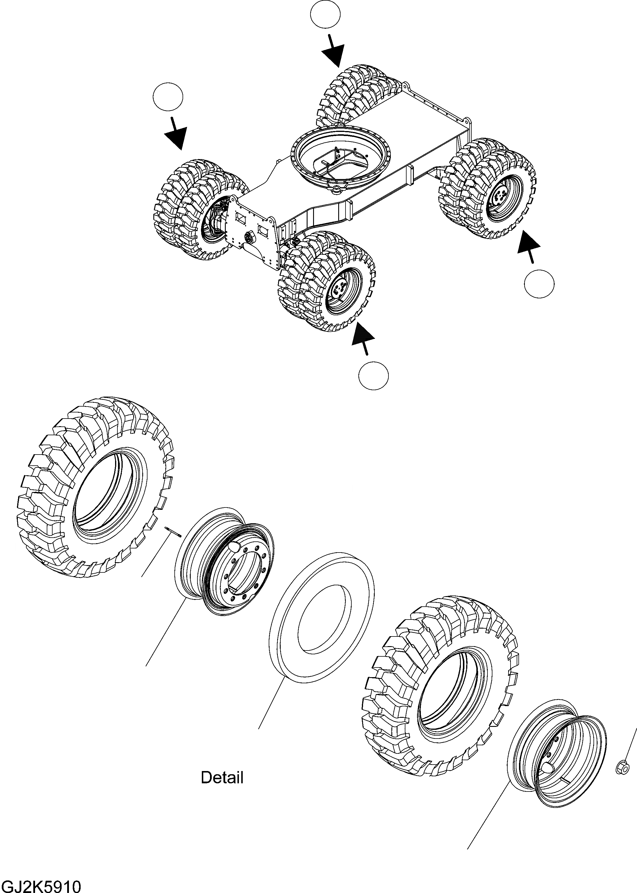 Схема запчастей Komatsu PW148-8 - TWIN КОЛЕСА ASSEMBLY (.-) S ПОДВЕСКА И КОЛЕСА