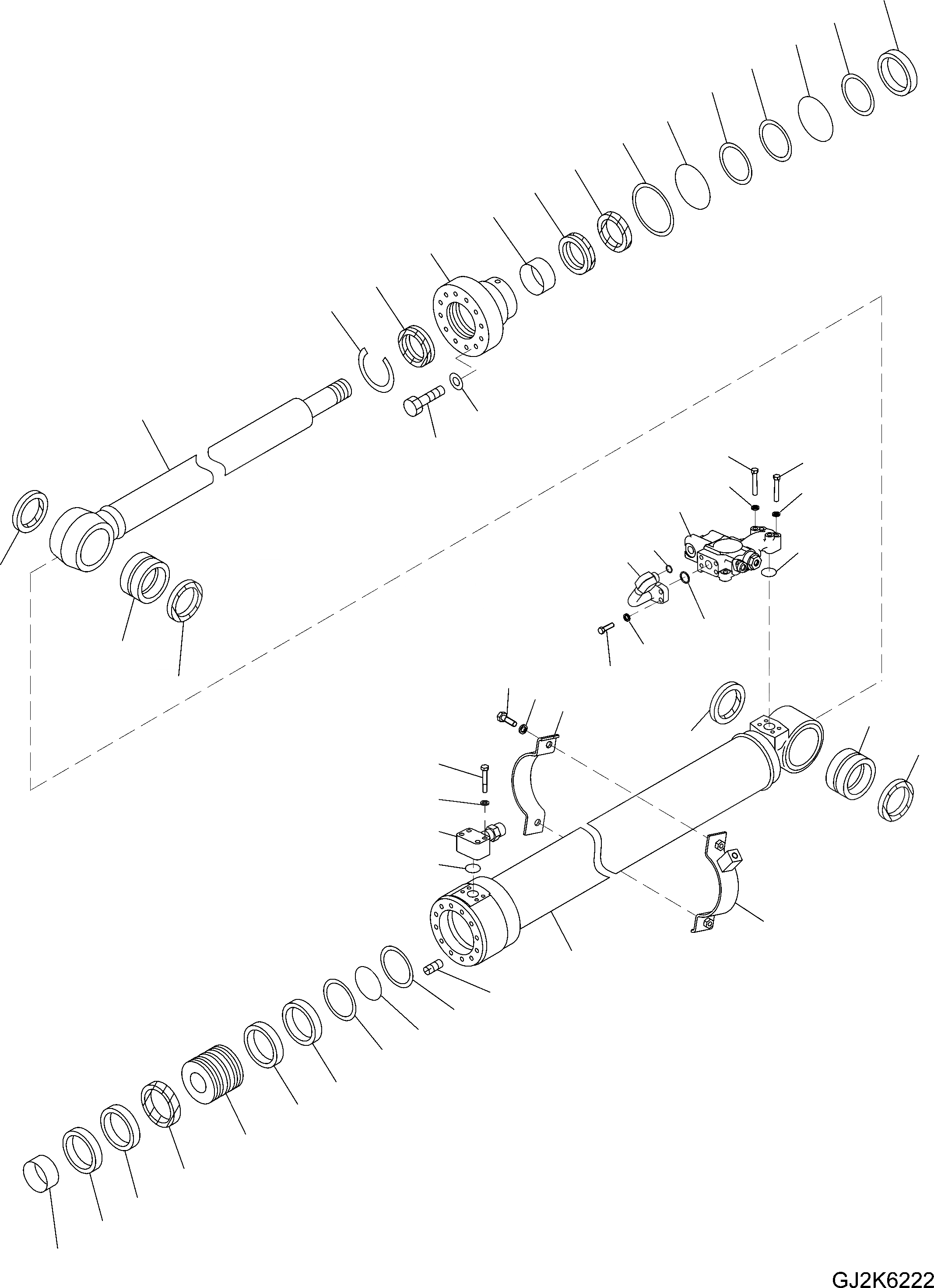Схема запчастей Komatsu PW148-8 - ЦИЛИНДР СТРЕЛЫS (ONE-ЧАСТИ СТРЕЛА) Y ОСНОВН. КОМПОНЕНТЫ И РЕМКОМПЛЕКТЫ