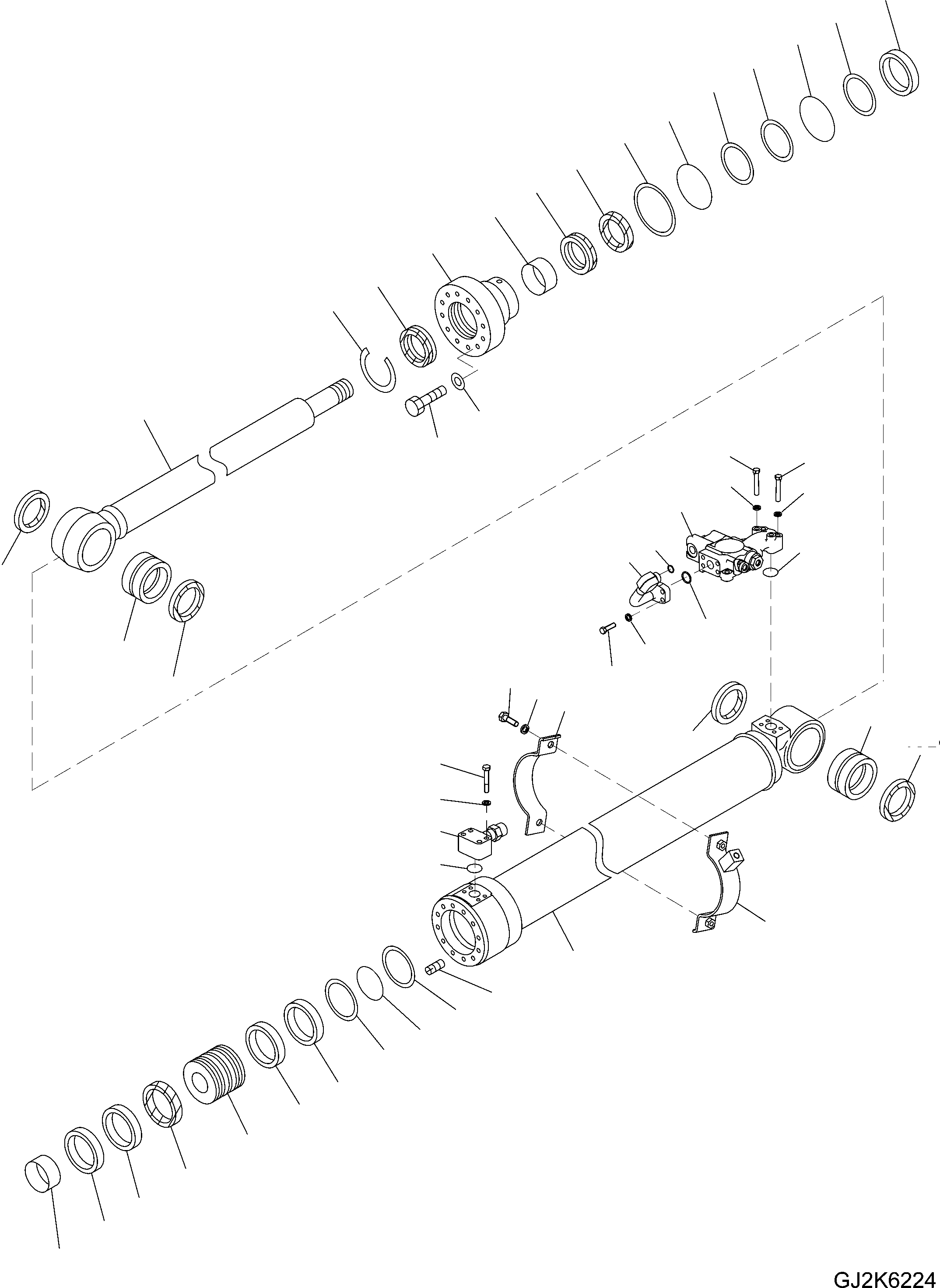 Схема запчастей Komatsu PW148-8 - ЦИЛИНДР СТРЕЛЫS (TWO-ЧАСТИ СТРЕЛА) Y ОСНОВН. КОМПОНЕНТЫ И РЕМКОМПЛЕКТЫ
