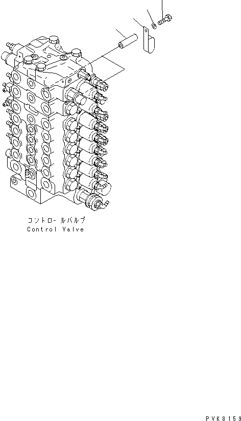 Схема запчастей Komatsu PW150ES-6K - P.P.C. ОСНОВН. ЛИНИЯ (КЛАПАН P.P.C. ЛИНИИ) (КРЕПЛЕНИЕ) ГИДРАВЛИКА