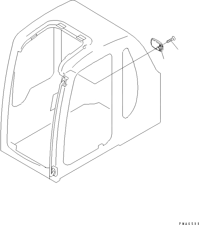 Схема запчастей Komatsu PW150ES-6K - ЗЕРКАЛА ЗАДН. ВИДА(В КАБИНЕ) КАБИНА ОПЕРАТОРА И СИСТЕМА УПРАВЛЕНИЯ