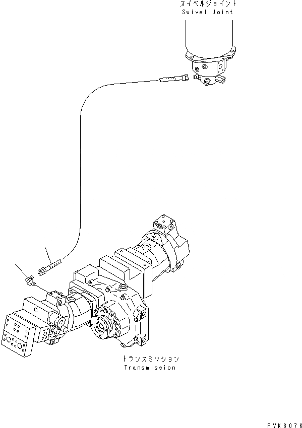 Схема запчастей Komatsu PW150ES-6K - ХОД HI-НИЗ. SELECTOR ЛИНИЯ НИЖНЯЯ ГИДРОЛИНИЯ И ЛИНИЯ ХОДА