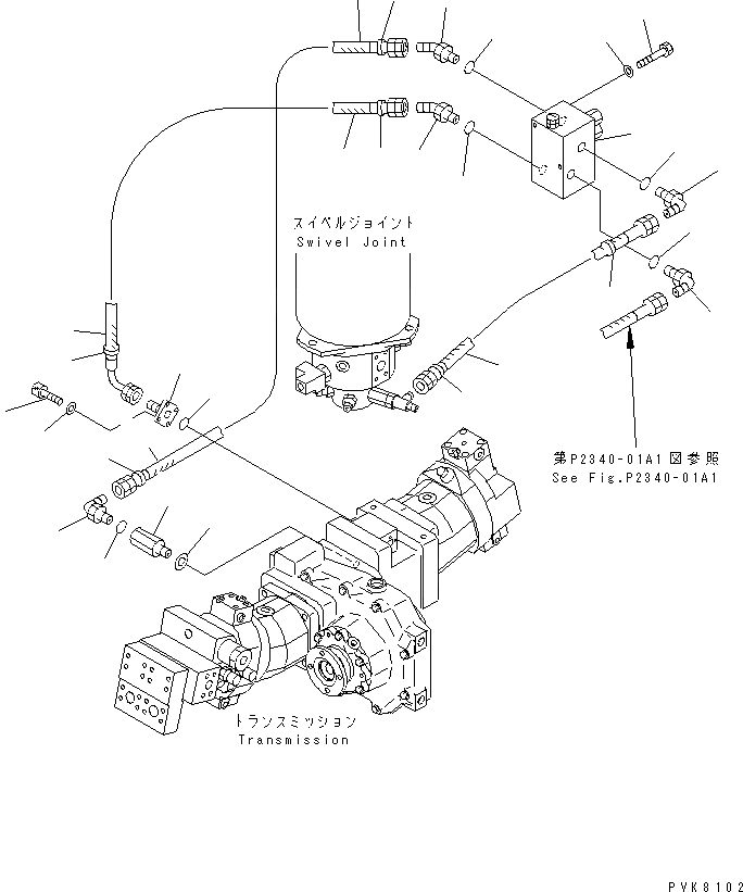 Схема запчастей Komatsu PW150ES-6K - УПРАВЛ-Е ТРАНСМИССИЕЙ ( KPH) (- KPH) НИЖНЯЯ ГИДРОЛИНИЯ И ЛИНИЯ ХОДА