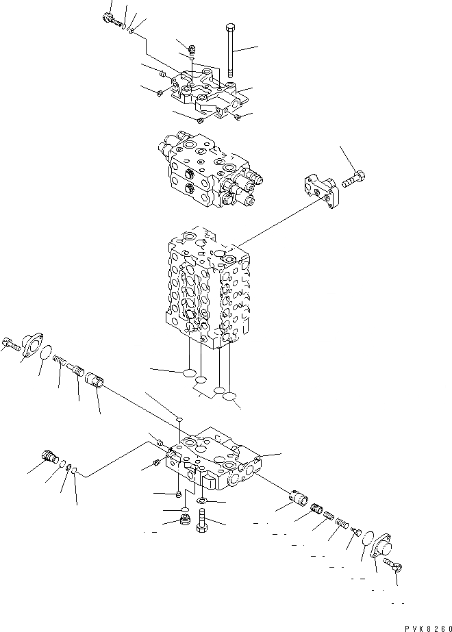 Схема запчастей Komatsu PW150ES-6K - ОСНОВН. КЛАПАН (/) ОСНОВН. КОМПОНЕНТЫ И РЕМКОМПЛЕКТЫ