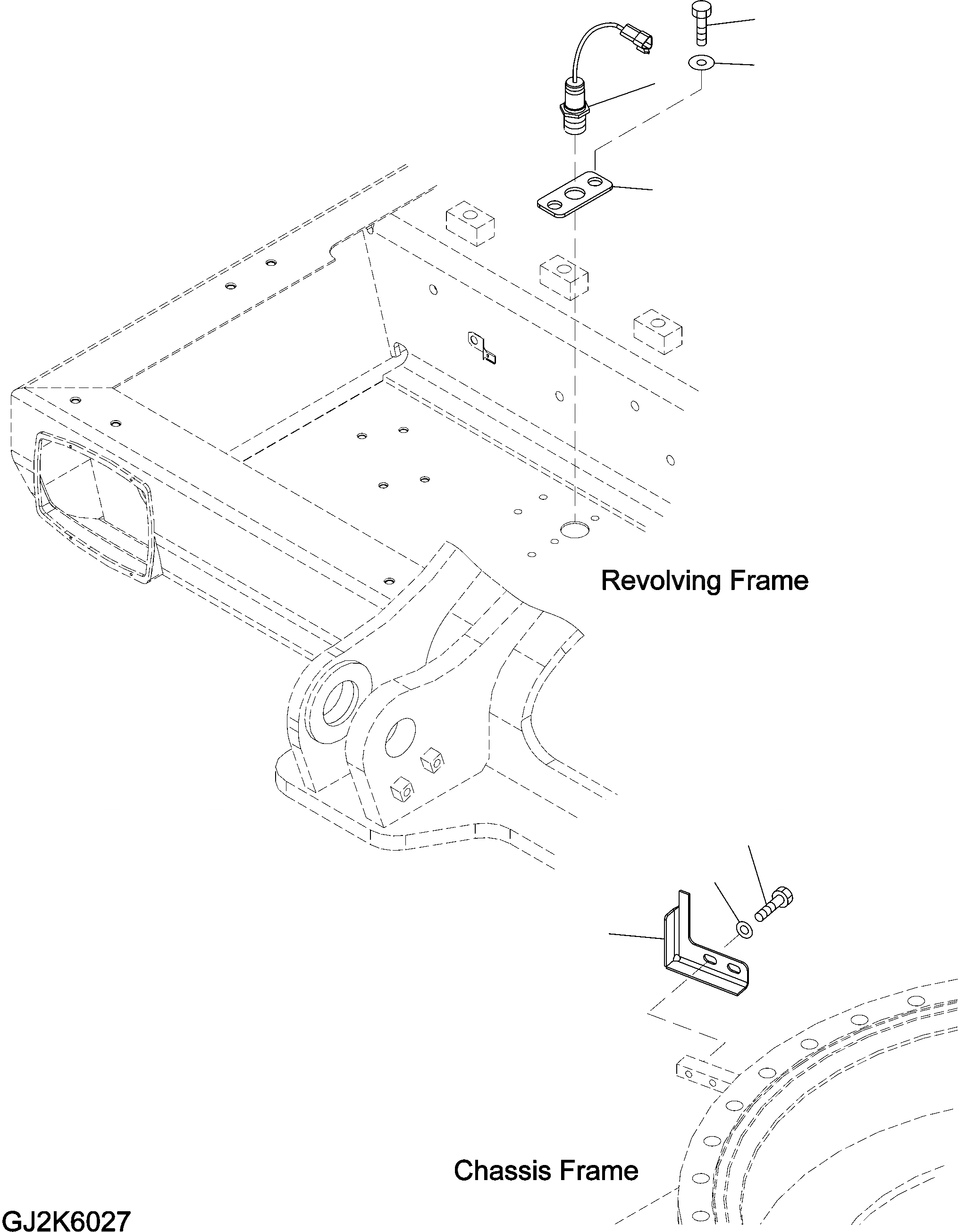 Схема запчастей Komatsu PW160-8 - ПРОВОДКА, ПОВОРОТН. POSITION ДАТЧИК ПРОВОДКА