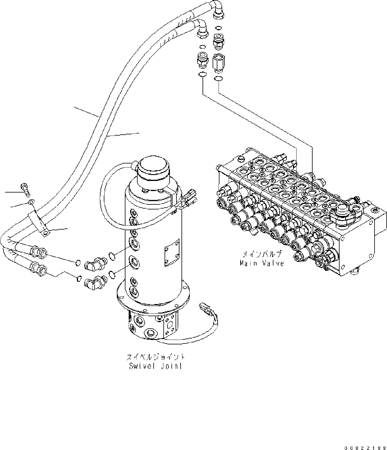 Схема запчастей Komatsu PW160-8 - STABILIZER ТРУБЫ STABILIZER ТРУБЫ