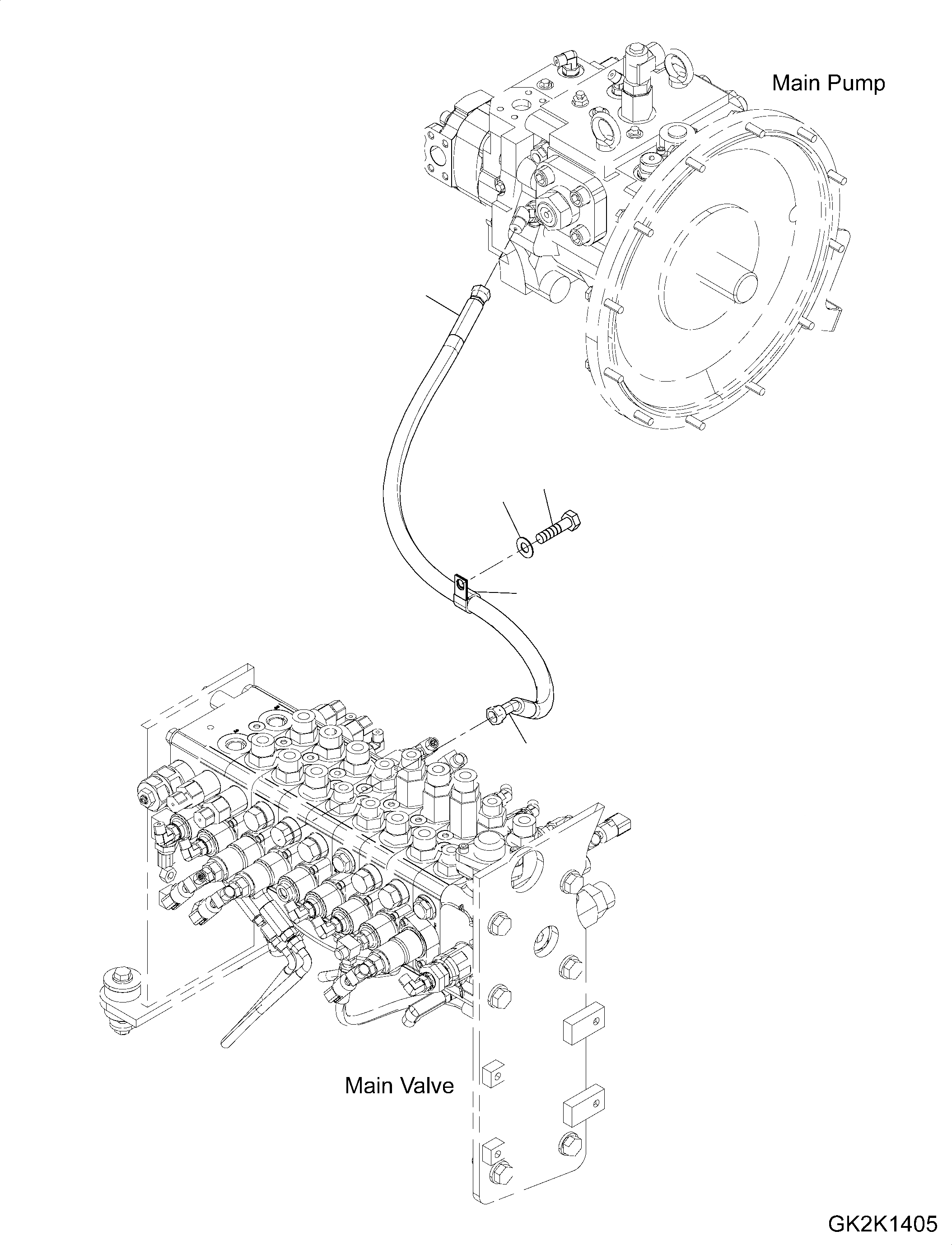 Схема запчастей Komatsu PW180-10 - LS ТРУБЫ LS ТРУБЫ