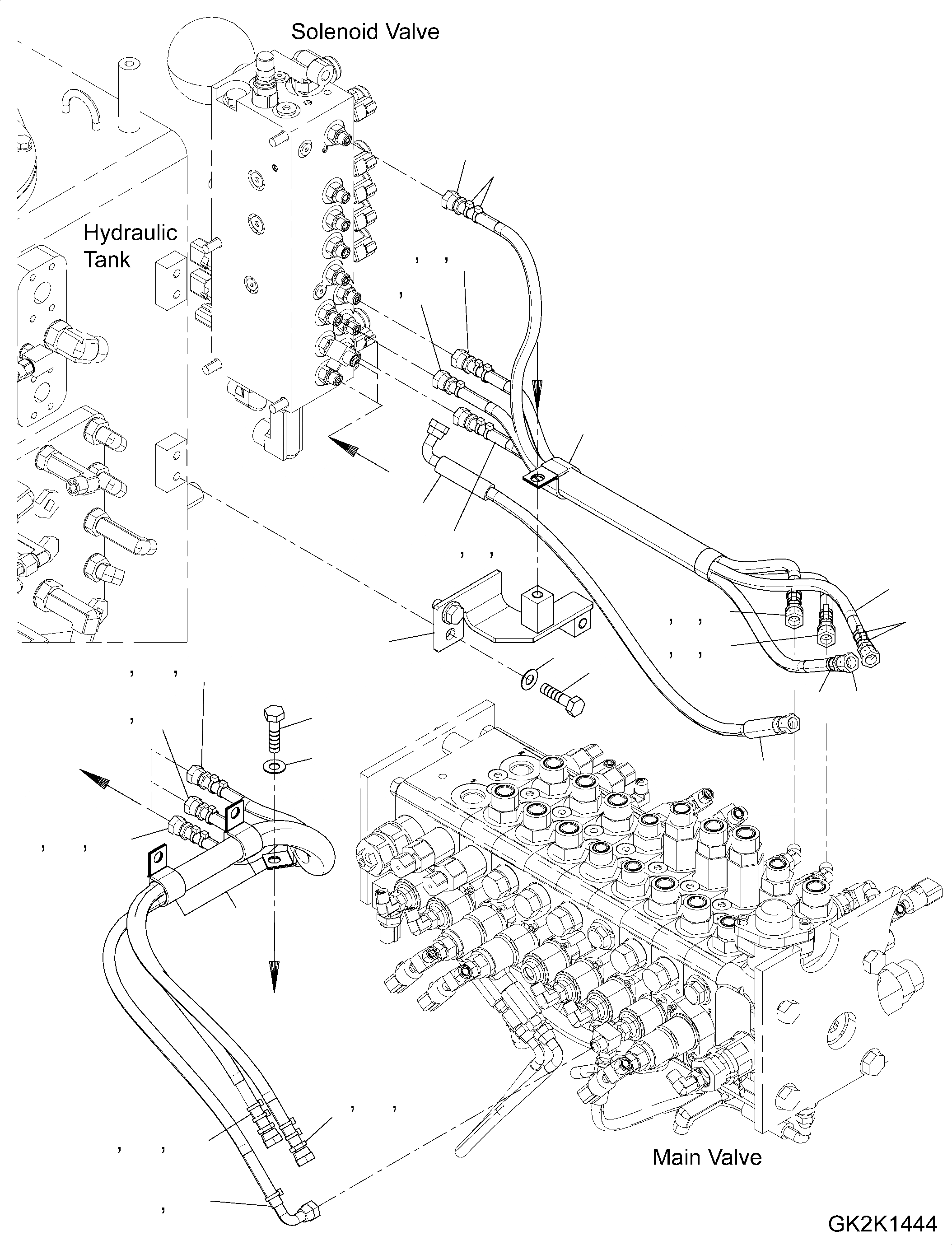 Схема запчастей Komatsu PW180-10 - СОЛЕНОИДНЫЙ КЛАПАН, PROP УПРАВЛ-Е, -НАВЕСН. ОБОРУД, ТРУБЫ (/) СОЛЕНОИДНЫЙ КЛАПАН, PROP УПРАВЛ-Е, -НАВЕСН. ОБОРУД